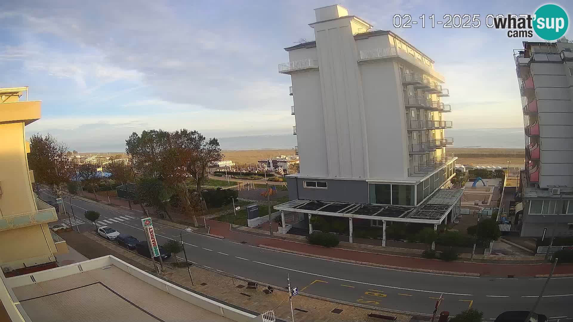 Riccione webcam playa y jardines La Malfa – Playa Bagni Oreste 115