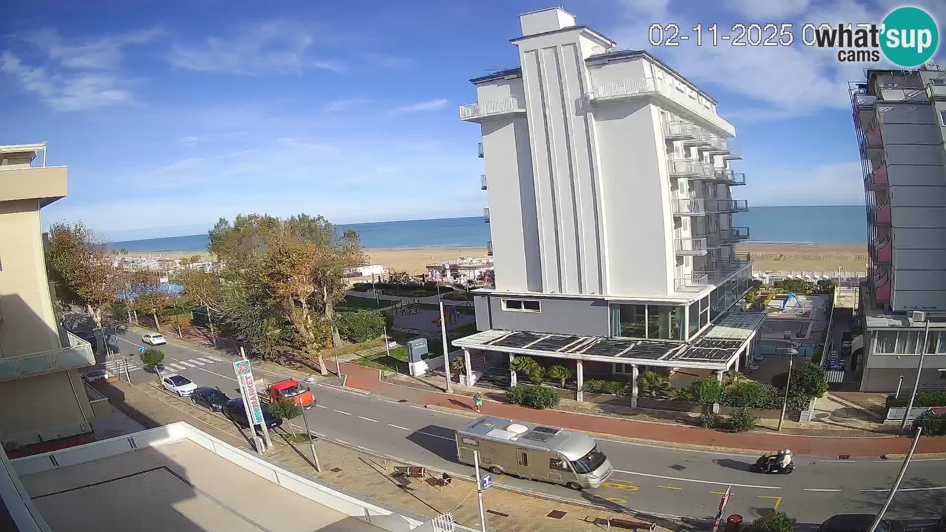 Riccione webcam playa y jardines La Malfa – Playa Bagni Oreste 115