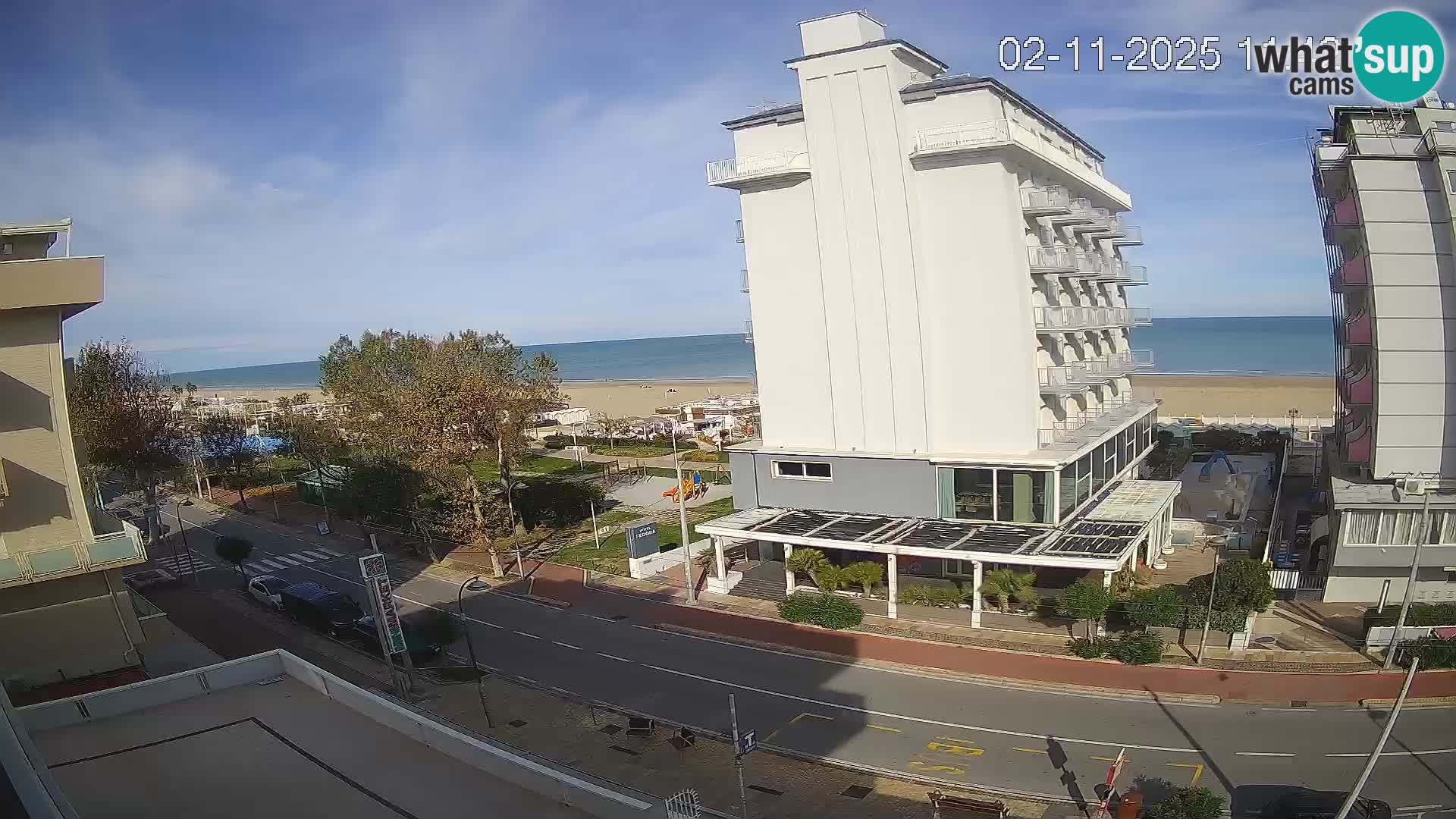 Riccione webcam spiaggia e giardini La Malfa – Bagni Oreste spiaggia 115