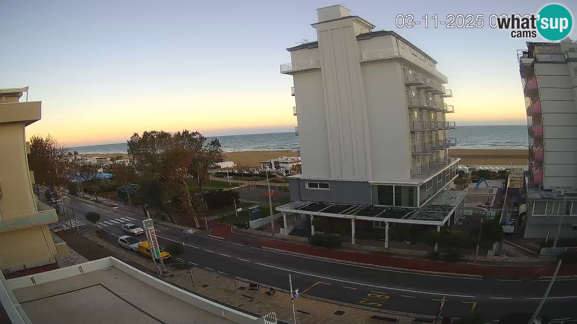 Riccione webcam plage et jardins La Malfa – Bagni Oreste plage 115