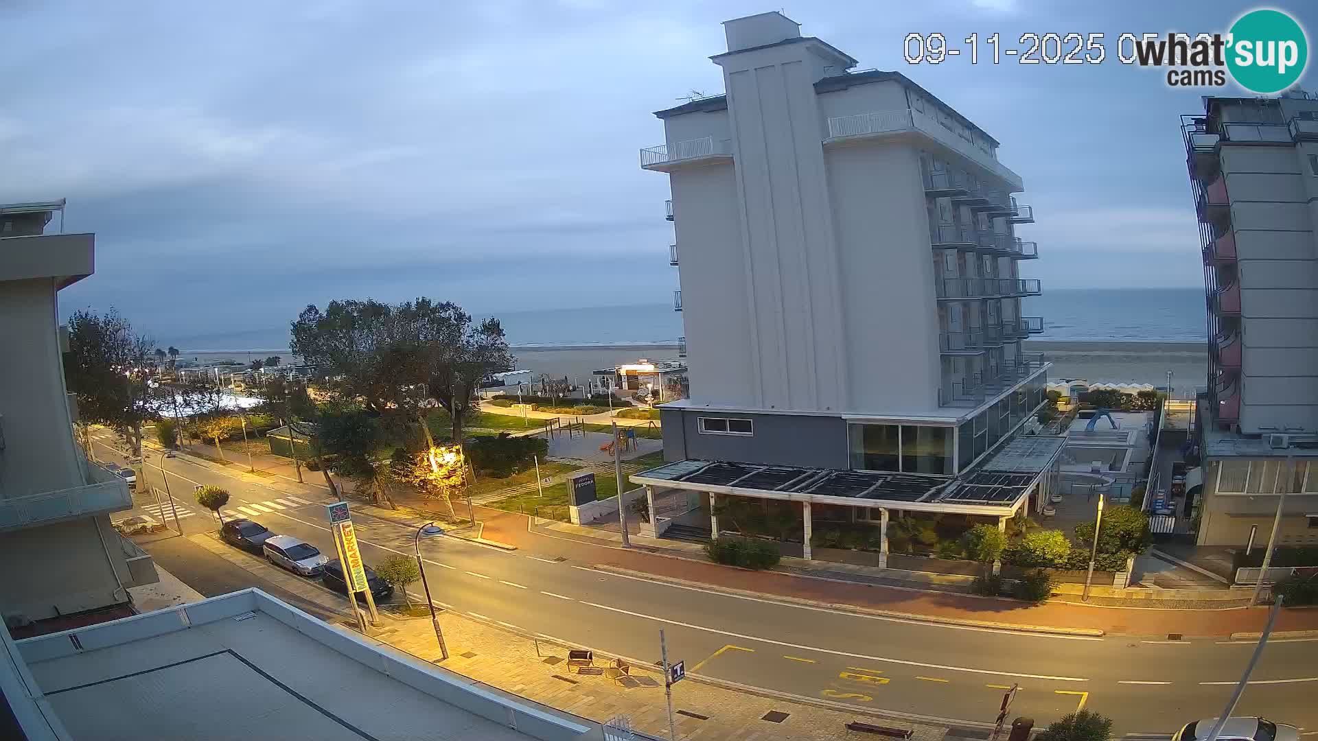 Riccione webcam plage et jardins La Malfa – Bagni Oreste plage 115