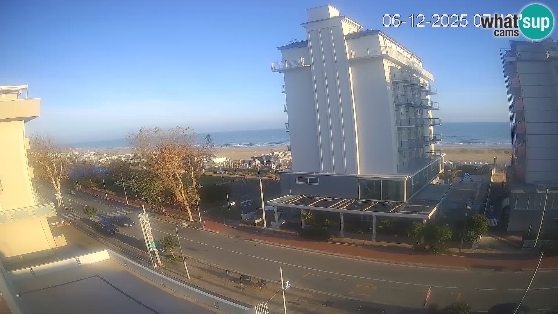 Riccione web kamera plaža i vrtovi La Malfa – plaža Bagni Oreste 115