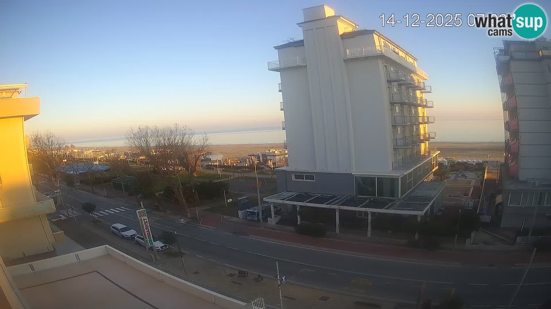 Riccione web kamera plaža i vrtovi La Malfa – plaža Bagni Oreste 115