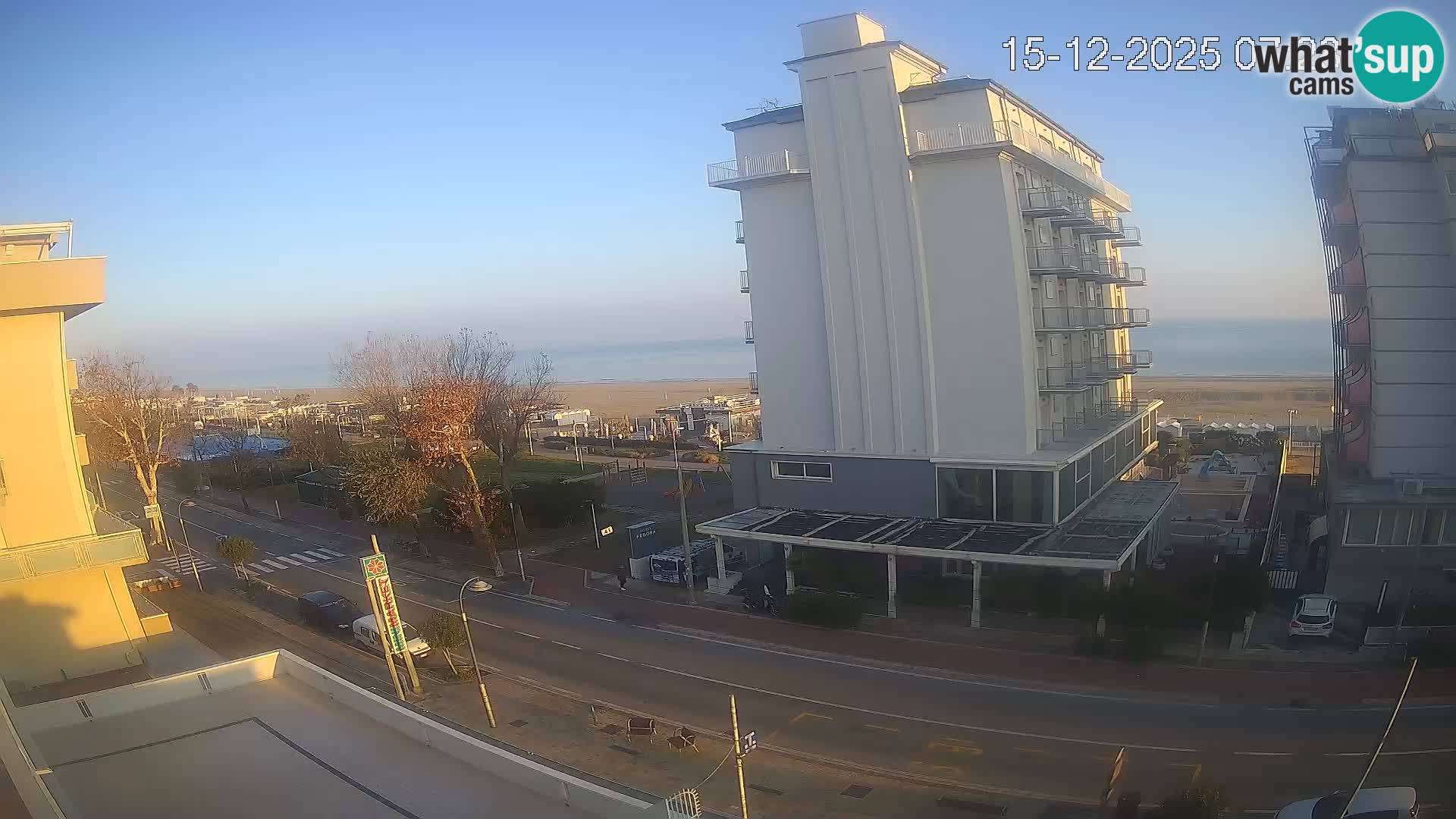 Riccione web kamera plaža i vrtovi La Malfa – plaža Bagni Oreste 115