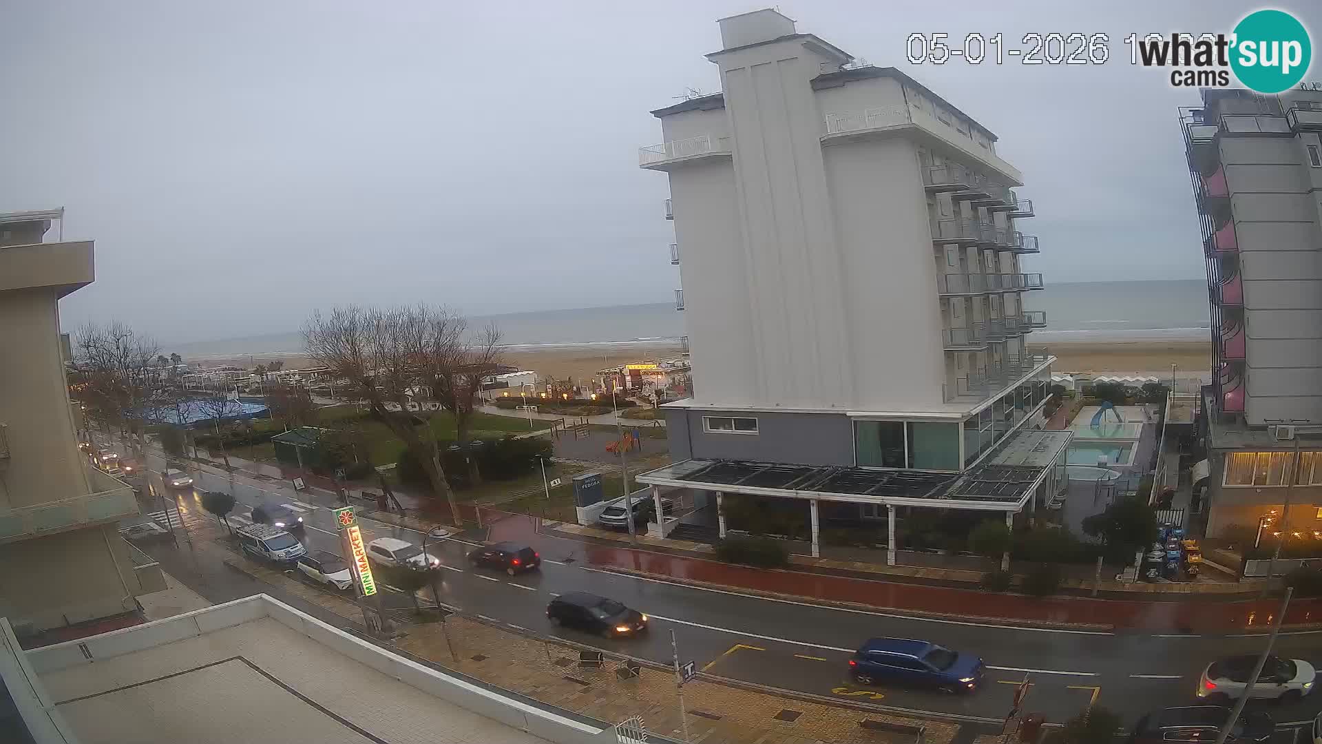 Riccione webcam playa y jardines La Malfa – Playa Bagni Oreste 115