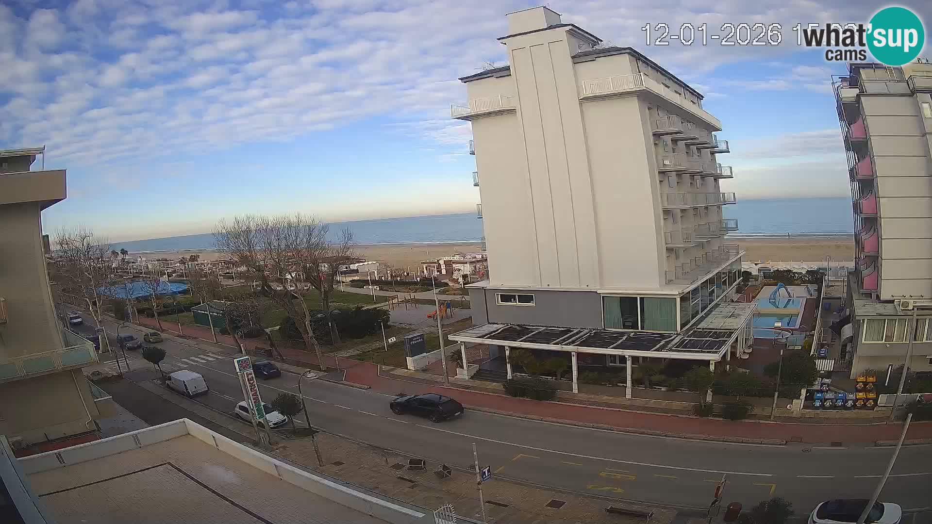 Riccione web kamera plaža i vrtovi La Malfa – plaža Bagni Oreste 115