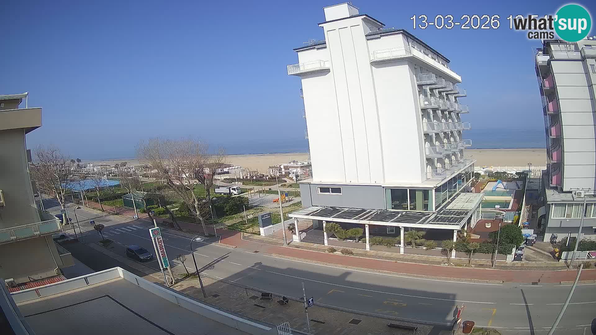 Riccione webcam spiaggia e giardini La Malfa – Bagni Oreste spiaggia 115