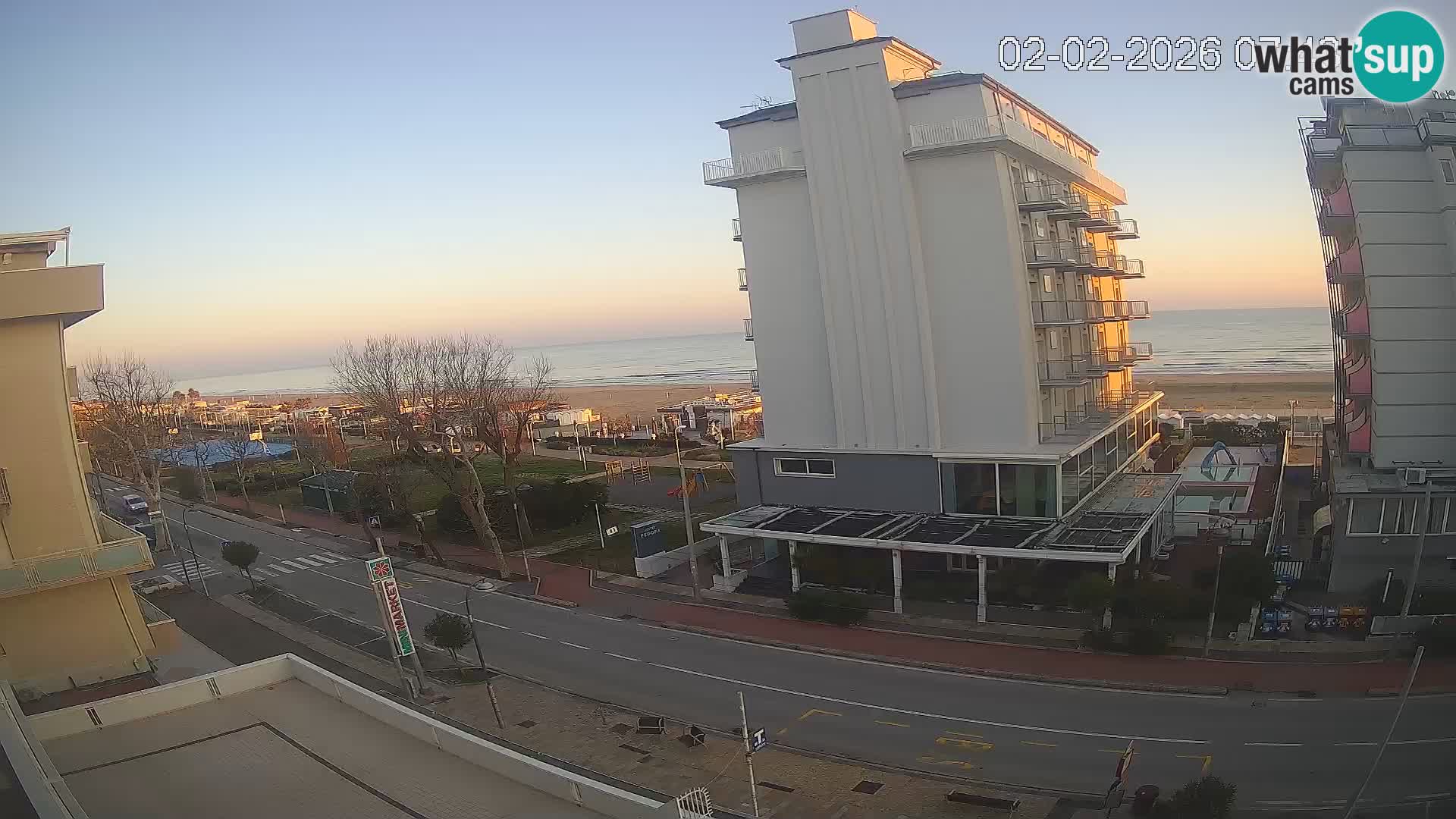 Riccione webcam spiaggia e giardini La Malfa – Bagni Oreste spiaggia 115