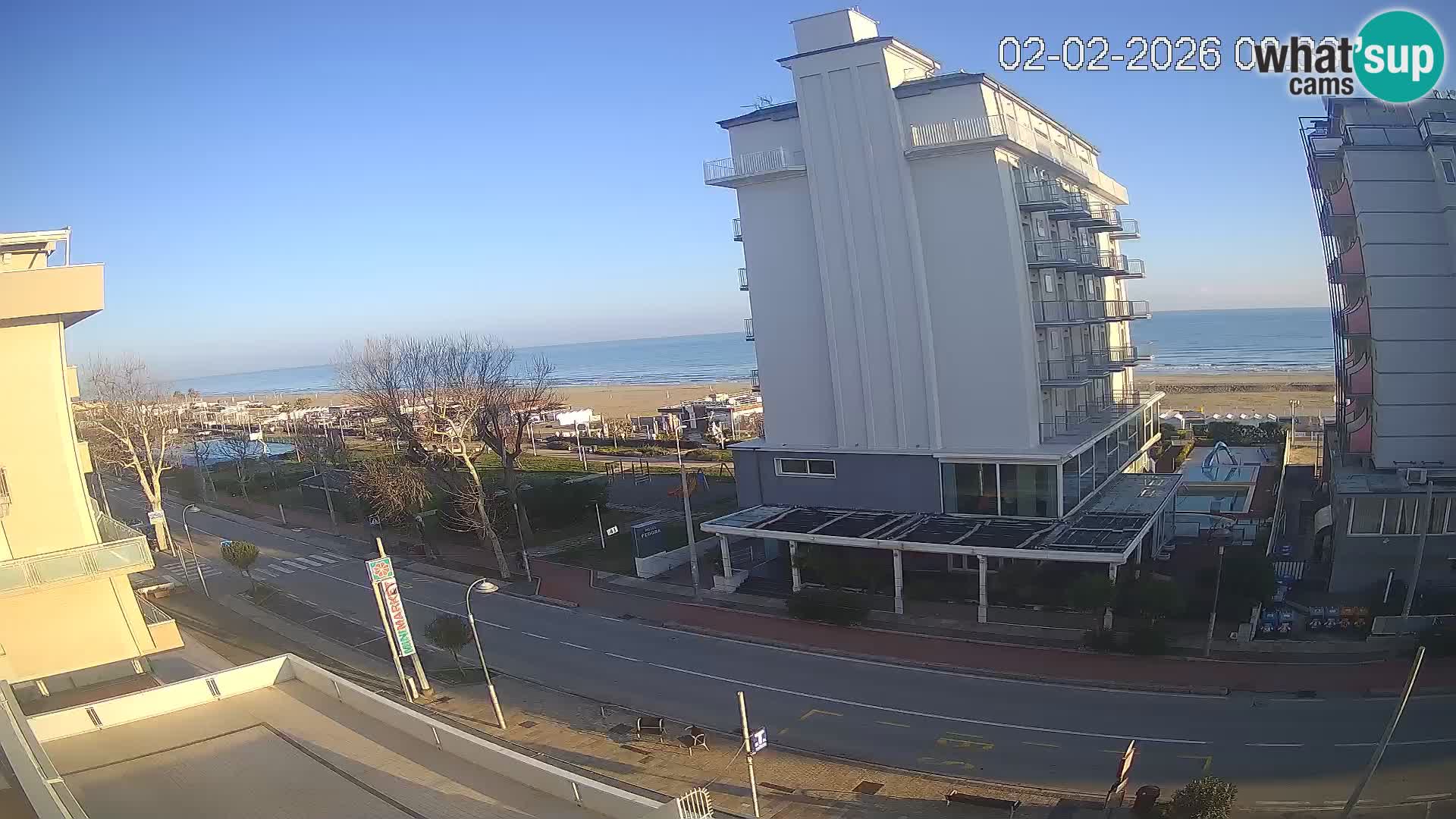 Riccione webcam spiaggia e giardini La Malfa – Bagni Oreste spiaggia 115