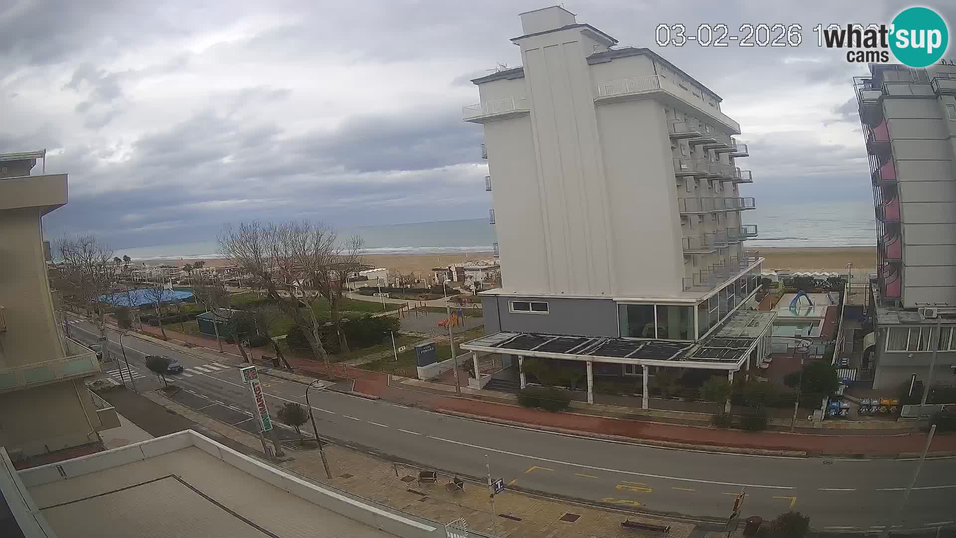 Riccione web kamera plaža i vrtovi La Malfa – plaža Bagni Oreste 115