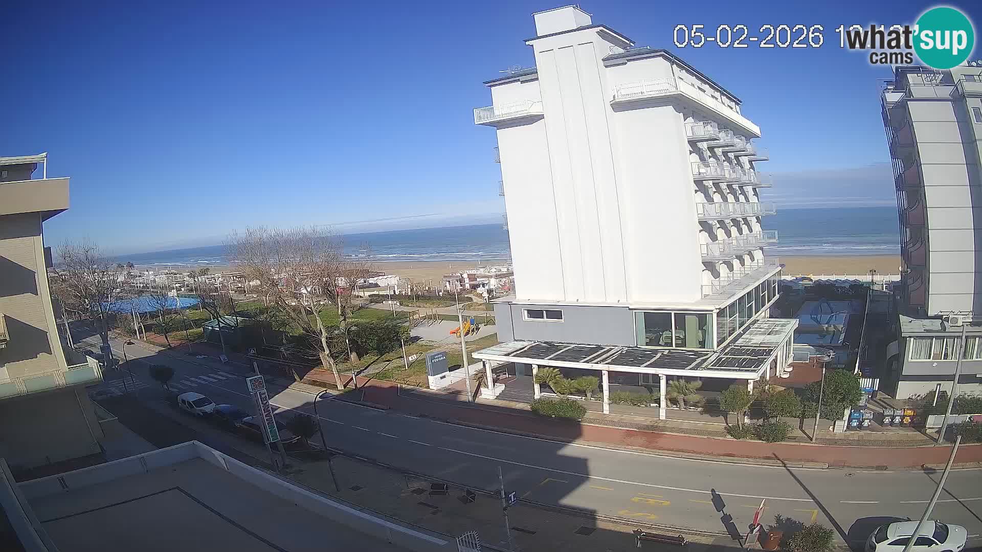 Plaža s spletno kamero Riccione in vrtovi La Malfa – plaža Bagni Oreste 115