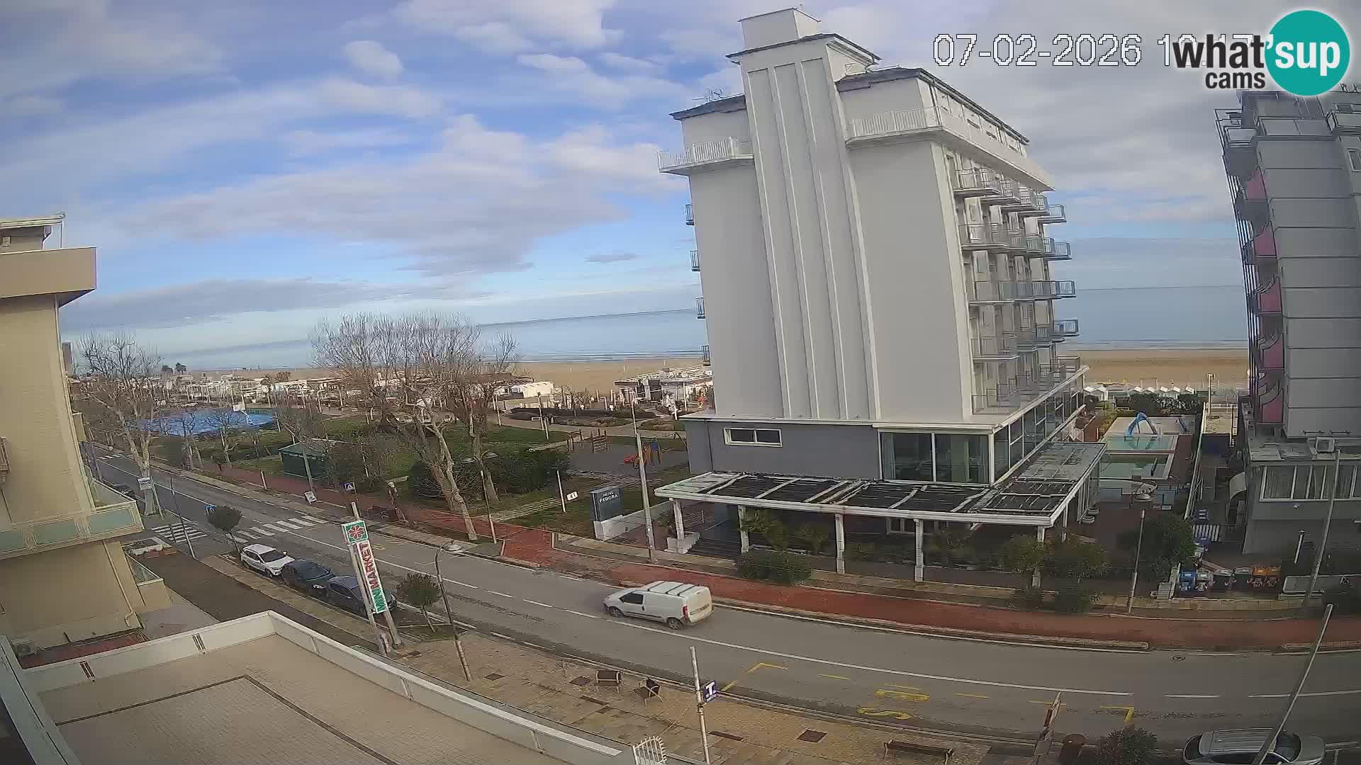 Riccione webcam playa y jardines La Malfa – Playa Bagni Oreste 115