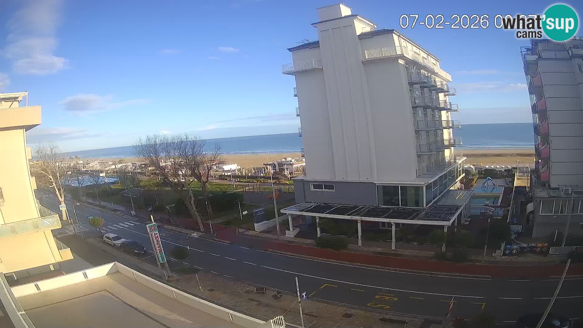 Riccione webcam plage et jardins La Malfa – Bagni Oreste plage 115