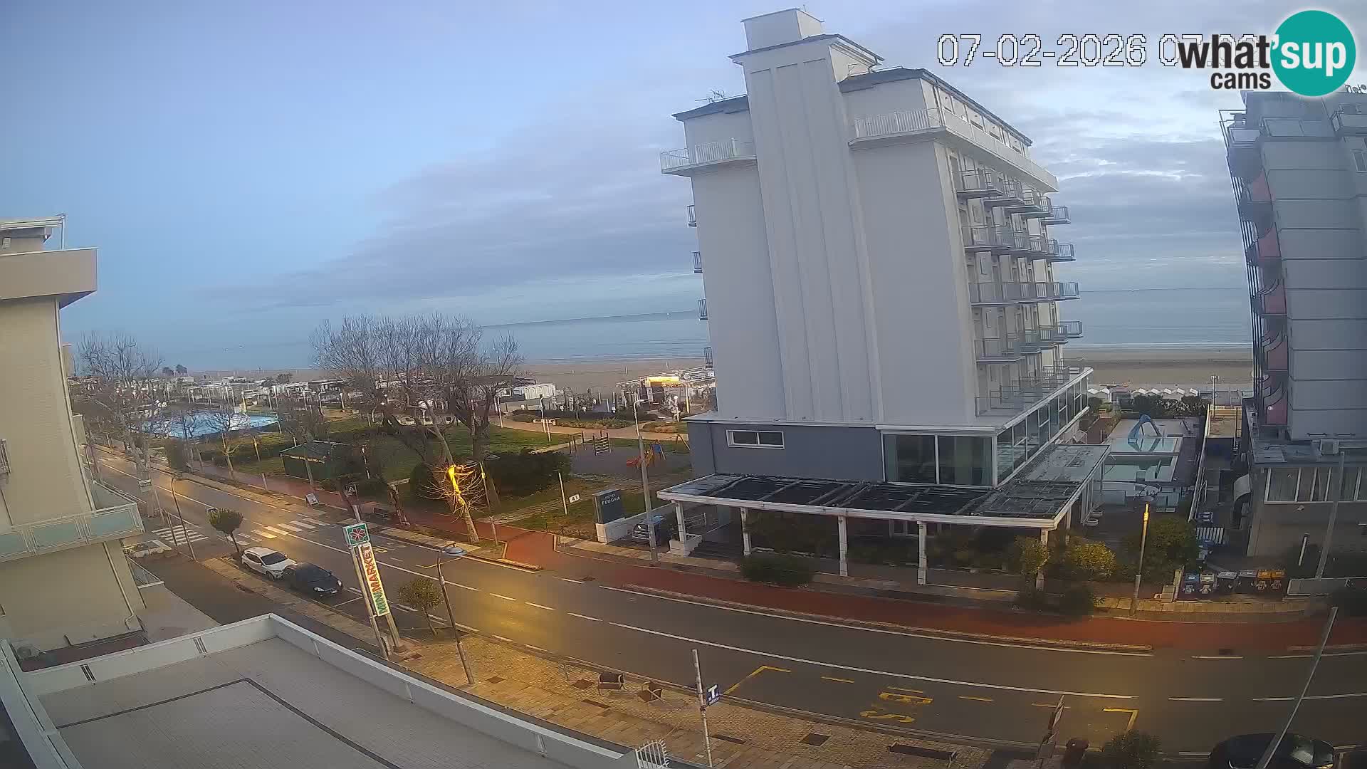 Riccione webcam plage et jardins La Malfa – Bagni Oreste plage 115