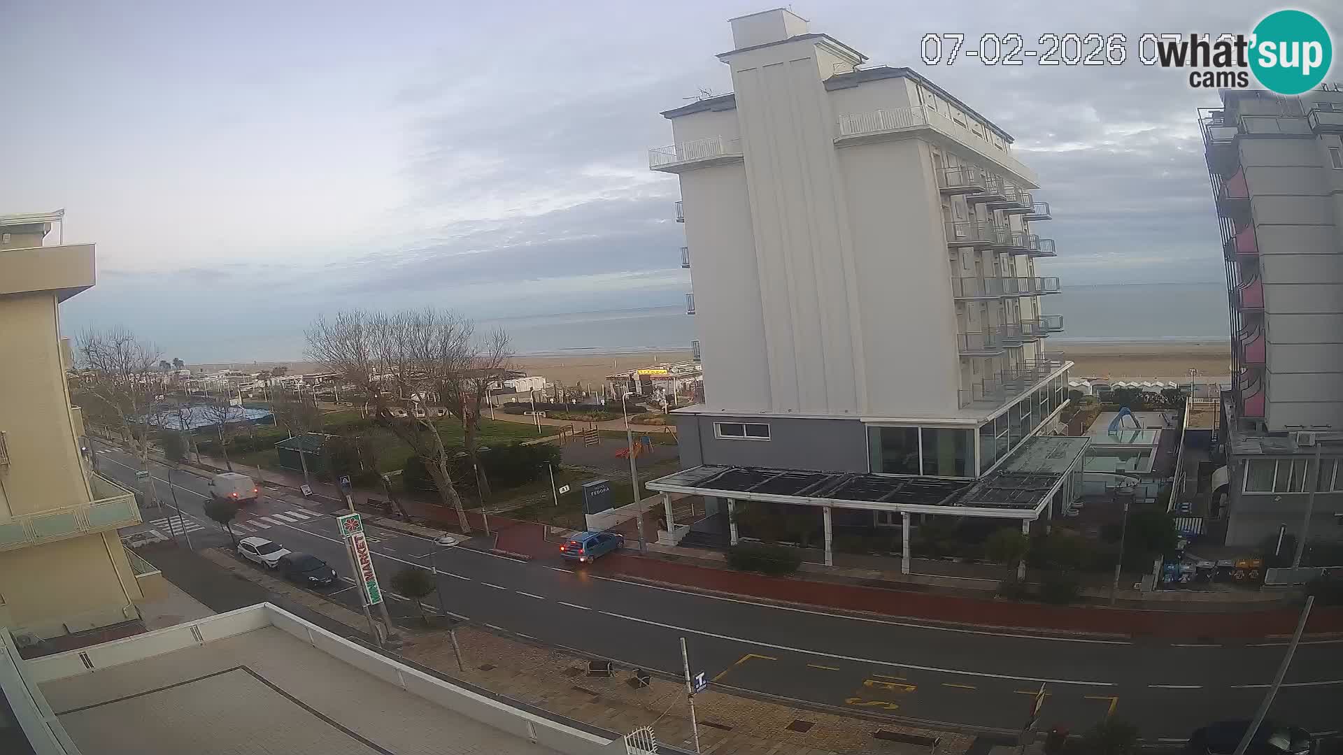 Riccione webcam playa y jardines La Malfa – Playa Bagni Oreste 115