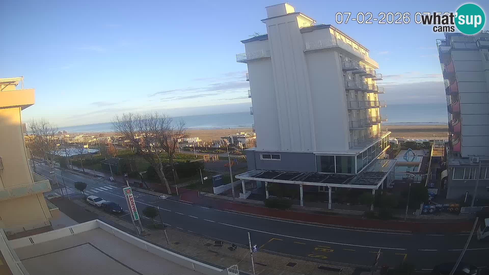 Riccione webcam playa y jardines La Malfa – Playa Bagni Oreste 115