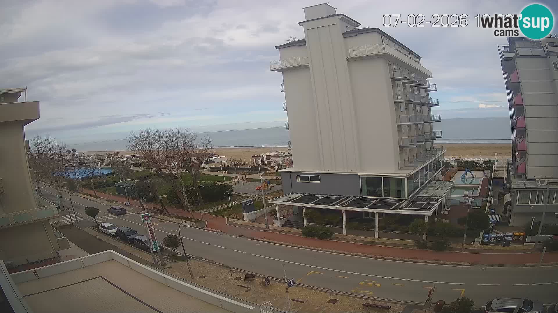 Riccione web kamera plaža i vrtovi La Malfa – plaža Bagni Oreste 115