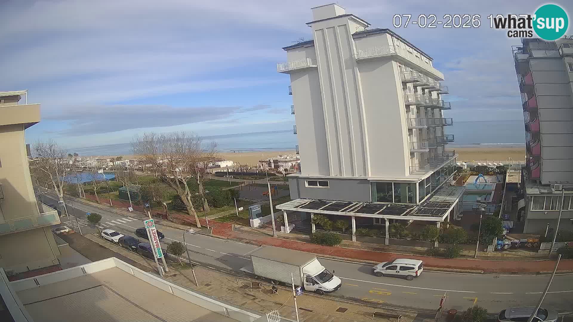 Riccione webcam playa y jardines La Malfa – Playa Bagni Oreste 115