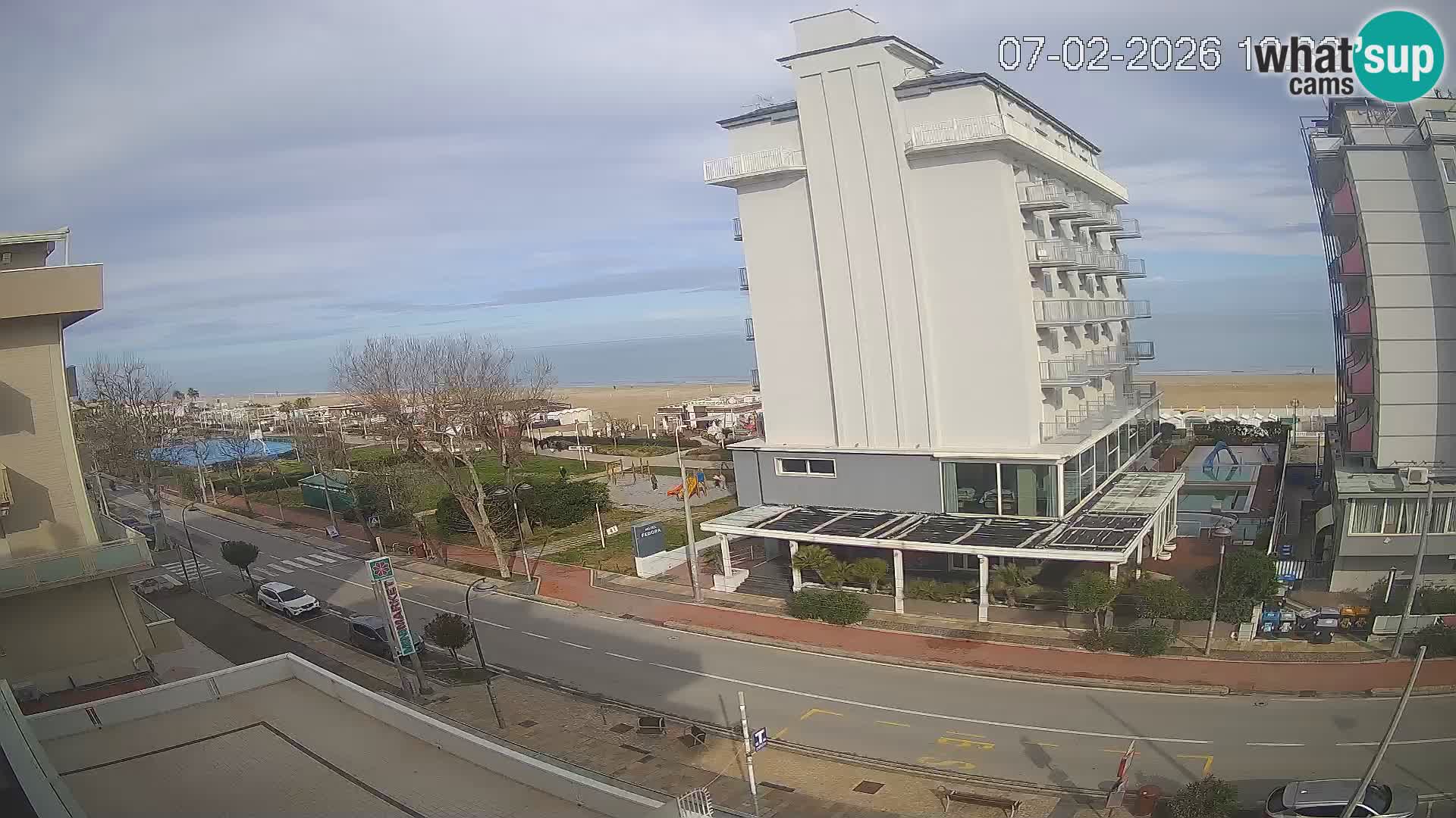 Riccione web kamera plaža i vrtovi La Malfa – plaža Bagni Oreste 115