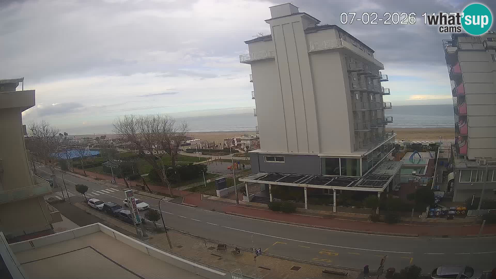 Riccione web kamera plaža i vrtovi La Malfa – plaža Bagni Oreste 115