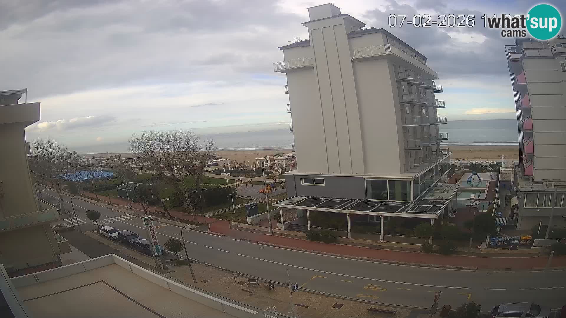 Riccione web kamera plaža i vrtovi La Malfa – plaža Bagni Oreste 115