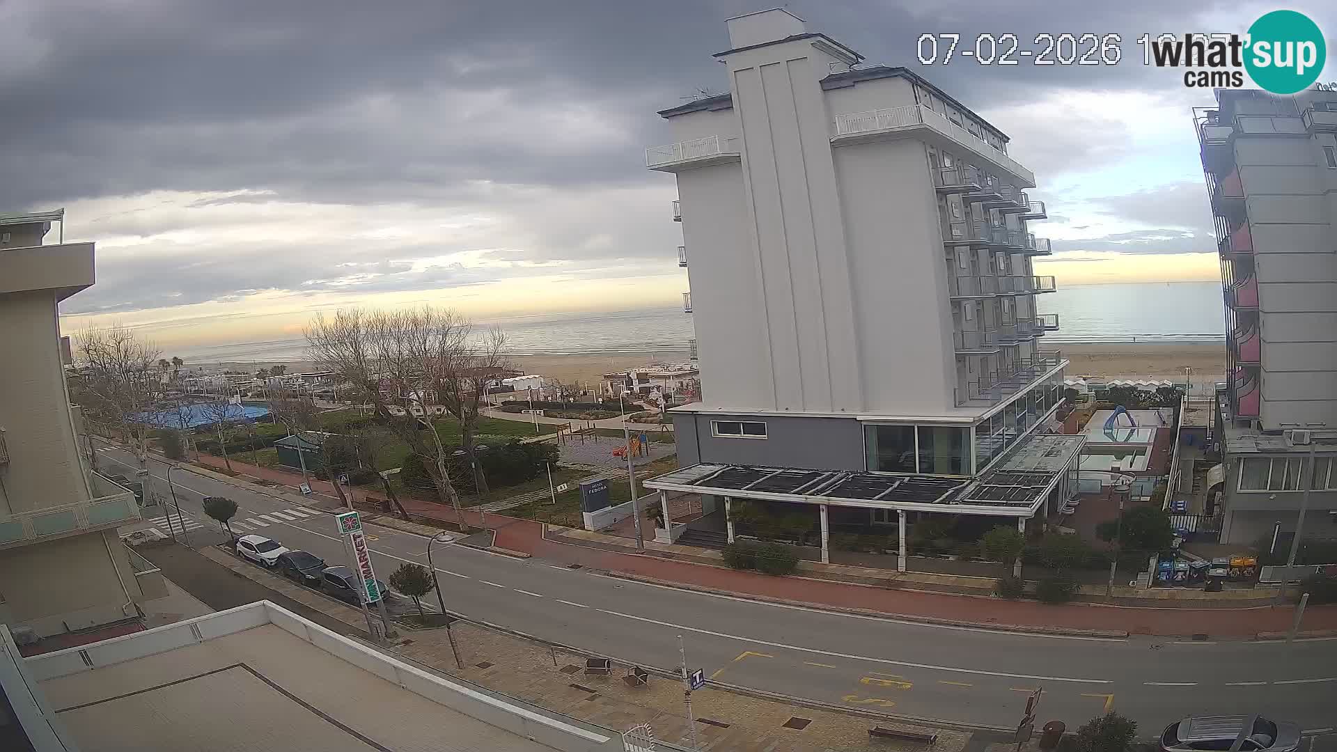 Riccione webcam plage et jardins La Malfa – Bagni Oreste plage 115