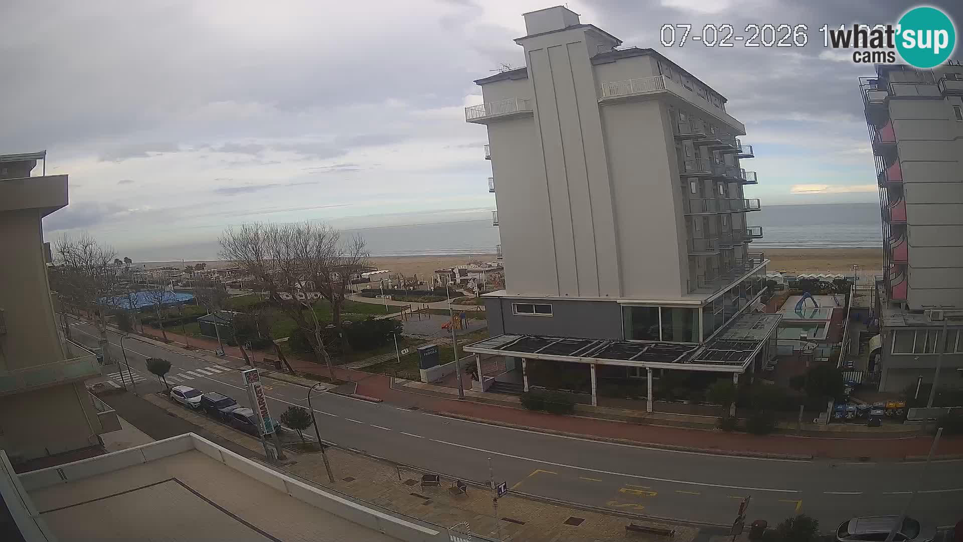 Riccione web kamera plaža i vrtovi La Malfa – plaža Bagni Oreste 115