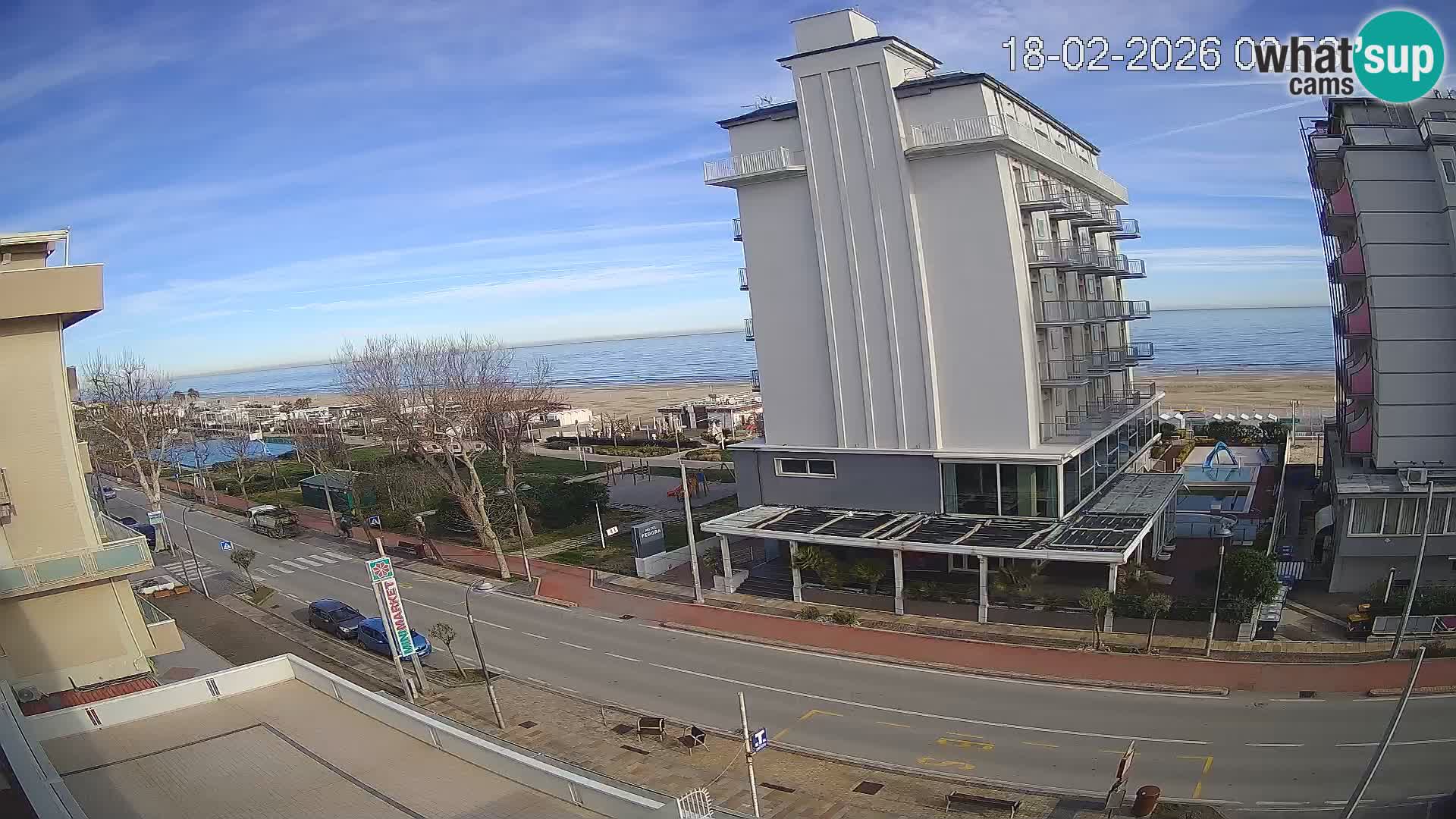 Riccione webcam plage et jardins La Malfa – Bagni Oreste plage 115