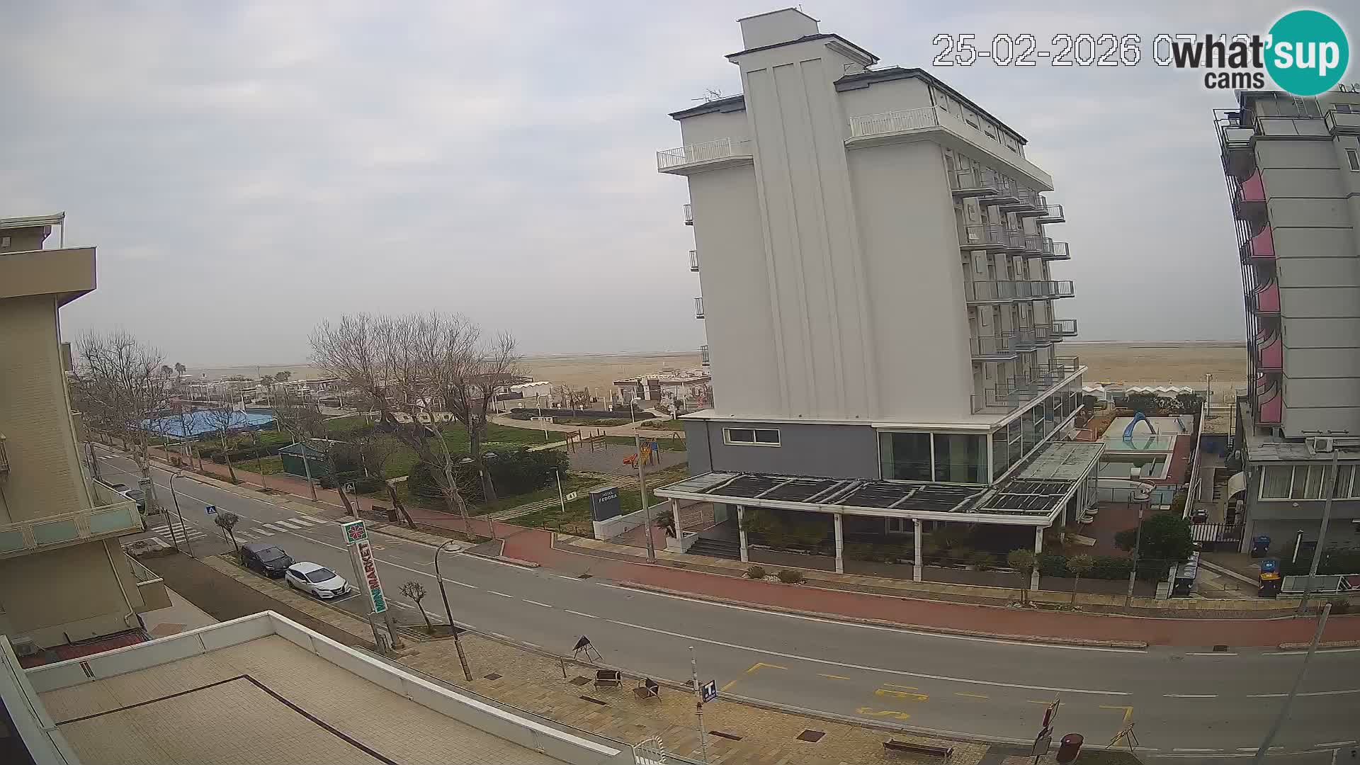 Riccione webcam plage et jardins La Malfa – Bagni Oreste plage 115