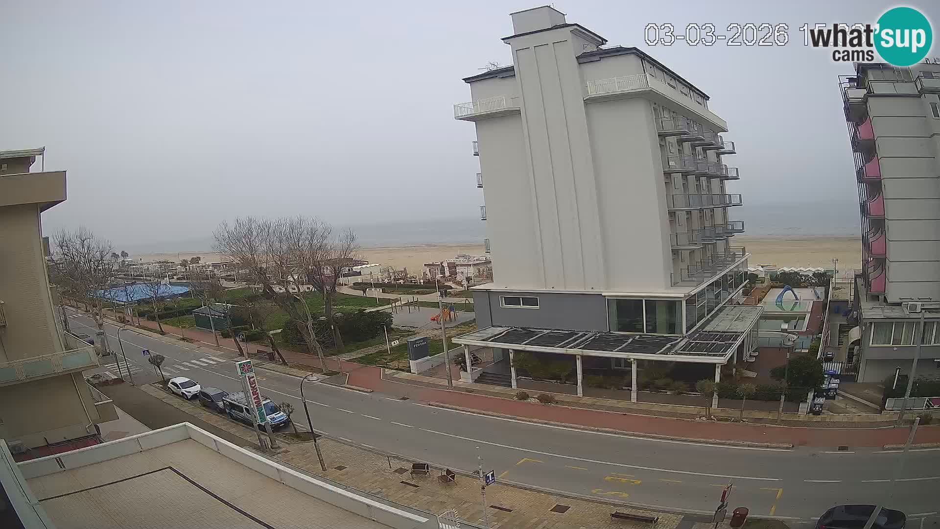 Riccione web kamera plaža i vrtovi La Malfa – plaža Bagni Oreste 115