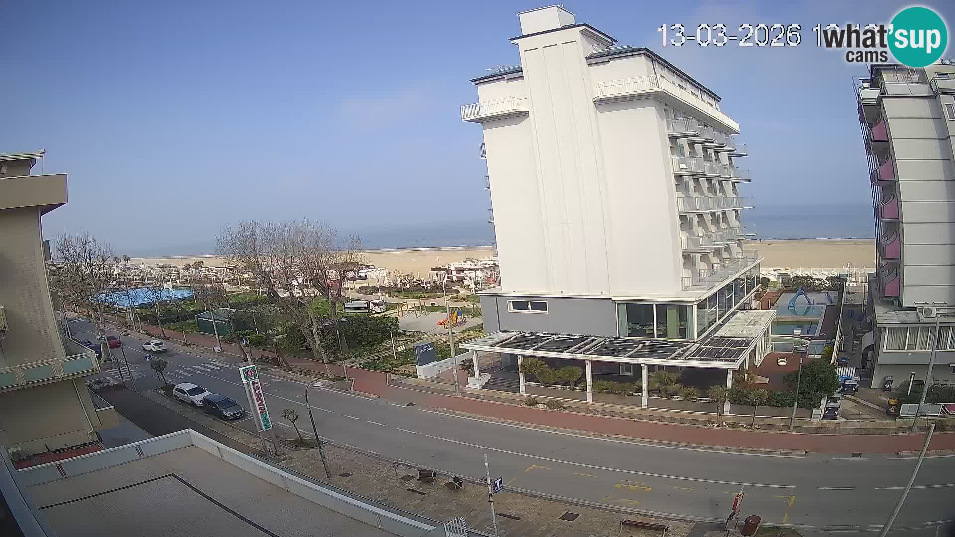 Riccione webcam playa y jardines La Malfa – Playa Bagni Oreste 115