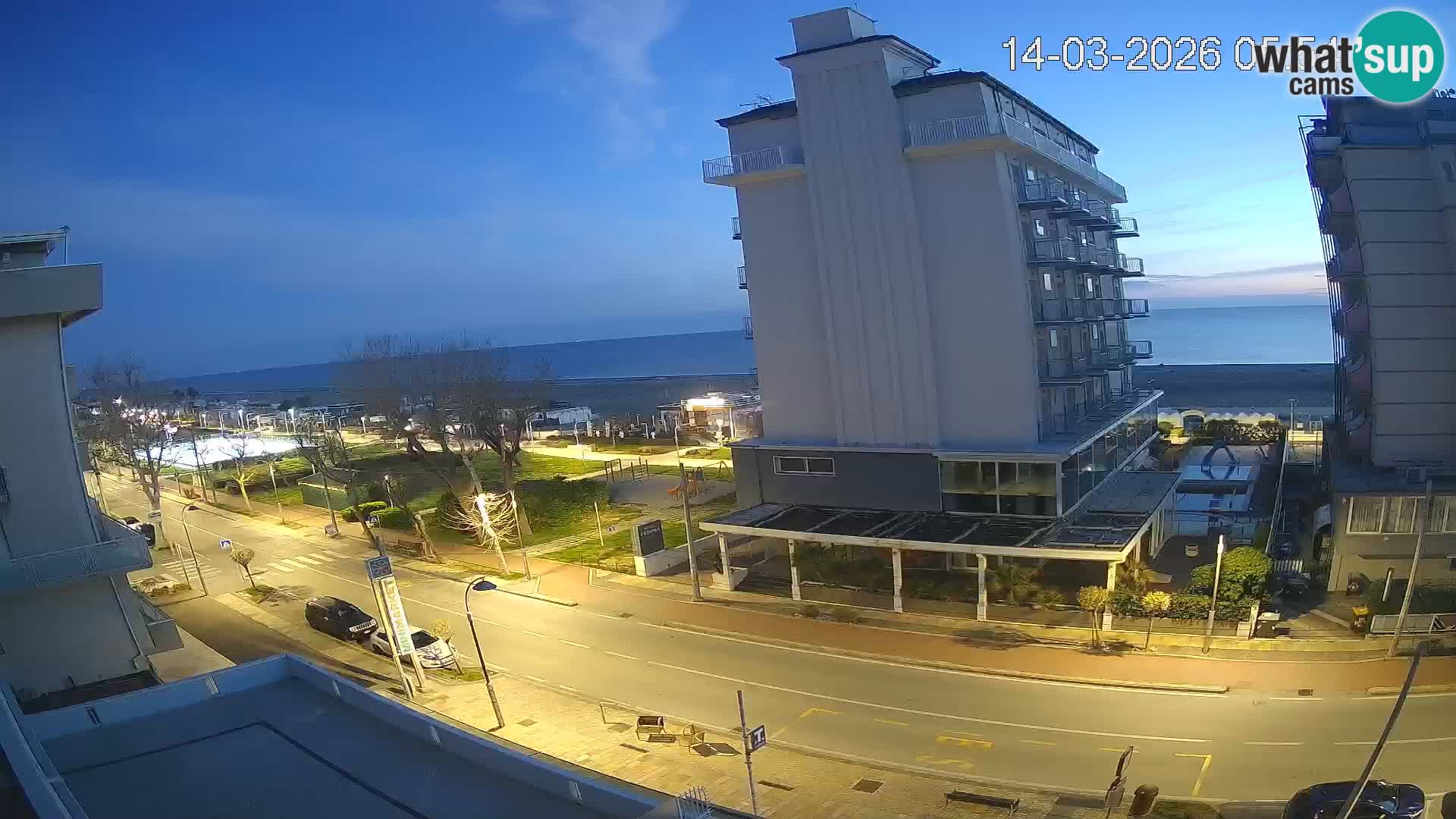 Riccione web kamera plaža i vrtovi La Malfa – plaža Bagni Oreste 115