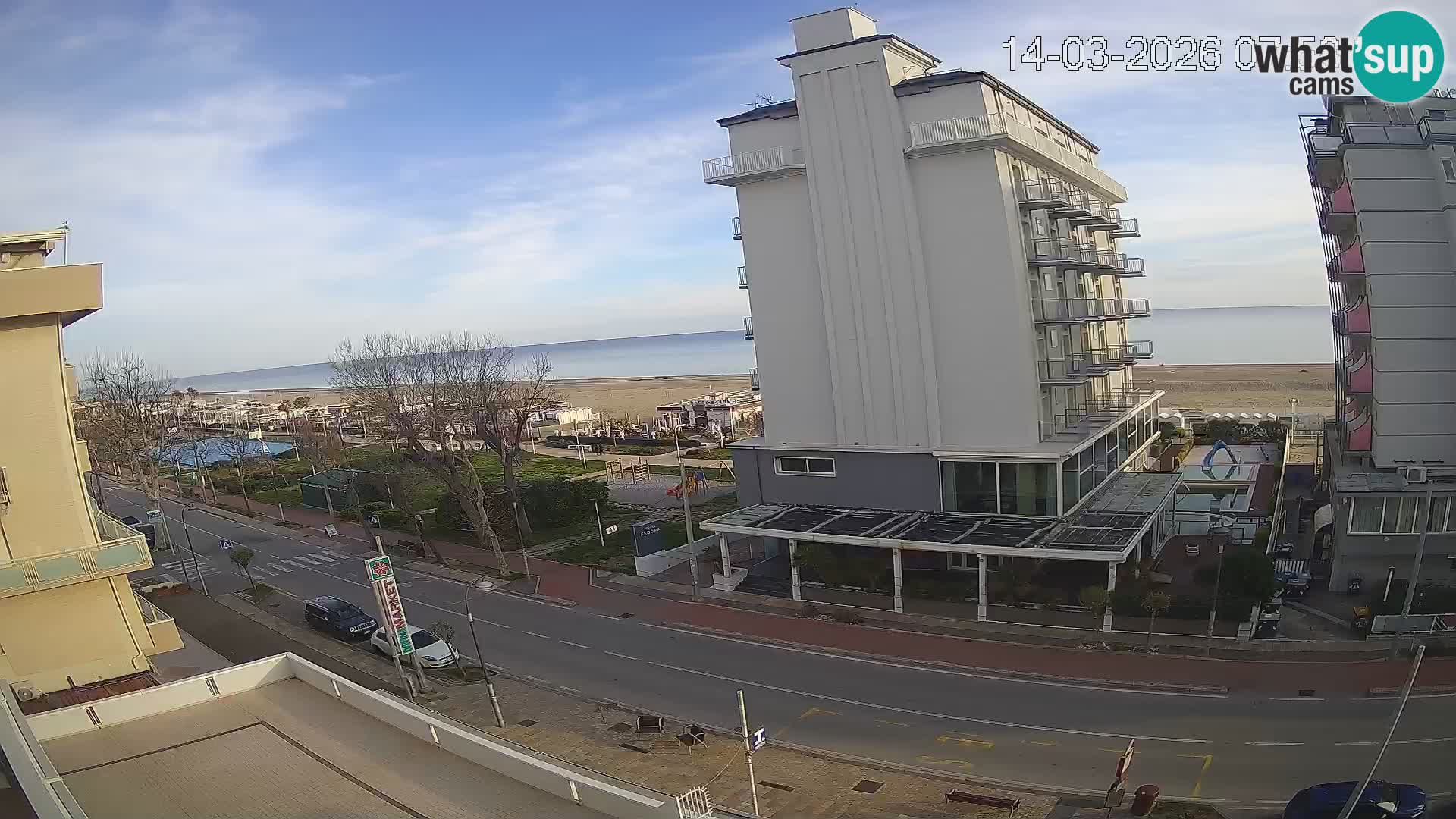 Riccione webcam playa y jardines La Malfa – Playa Bagni Oreste 115