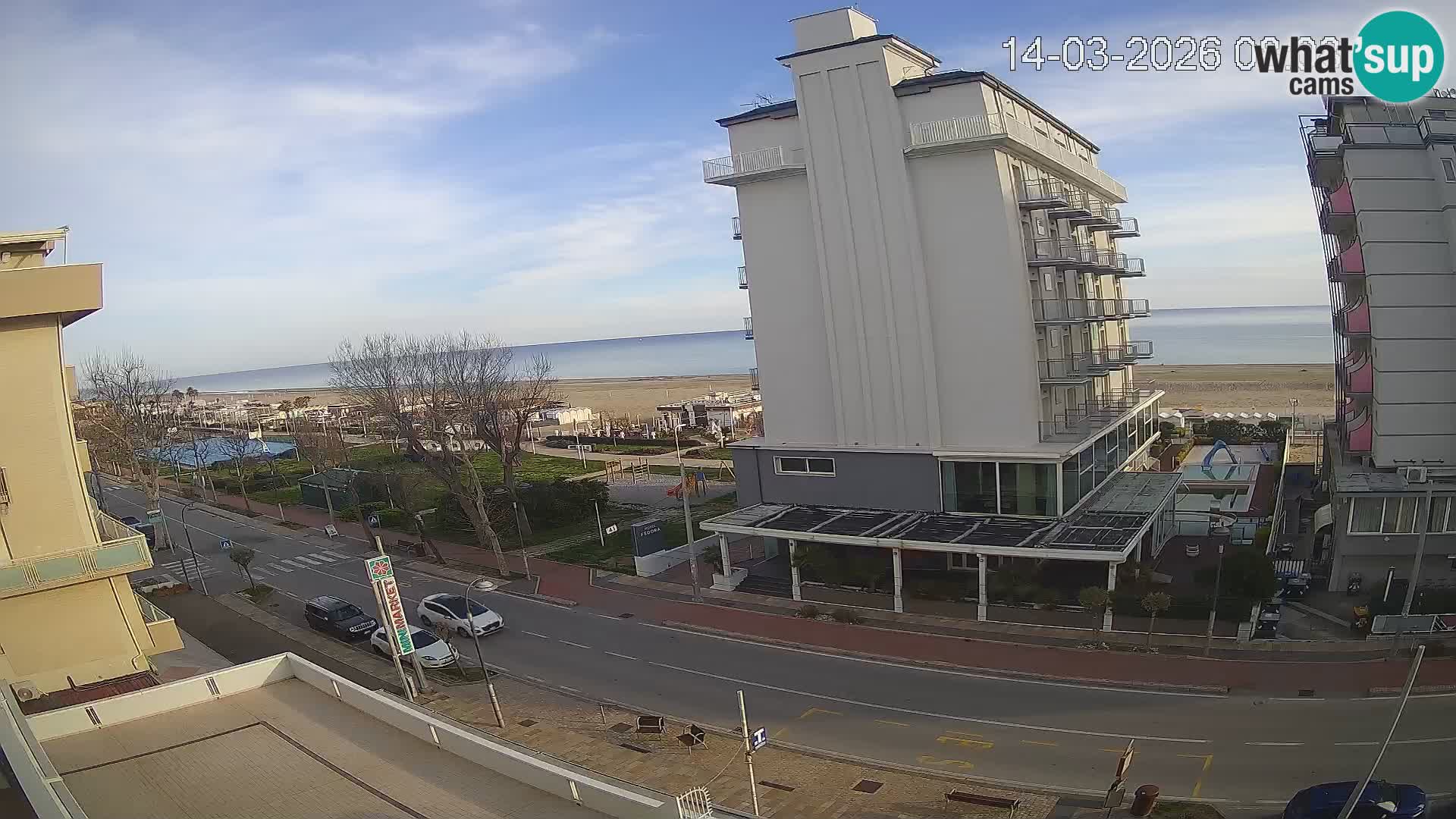 Riccione webcam plage et jardins La Malfa – Bagni Oreste plage 115