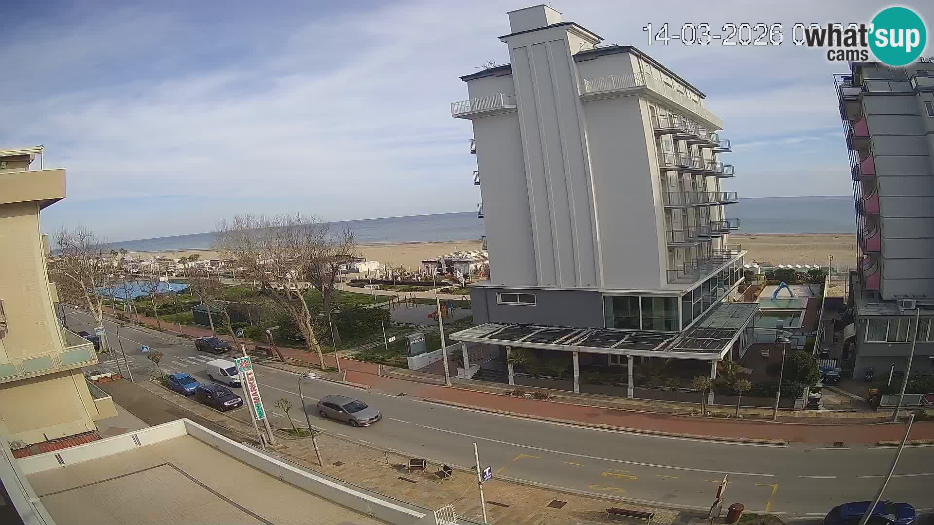 Riccione webcam playa y jardines La Malfa – Playa Bagni Oreste 115