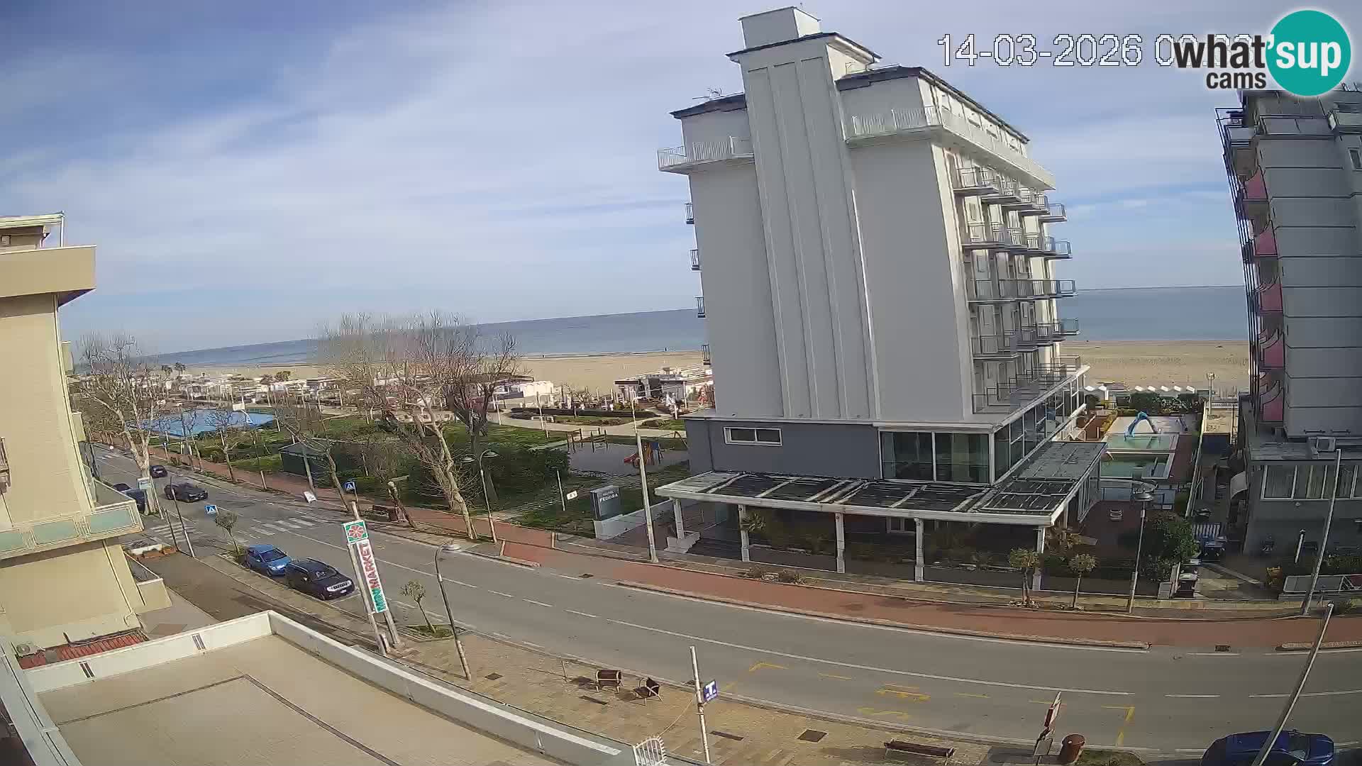 Plaža s spletno kamero Riccione in vrtovi La Malfa – plaža Bagni Oreste 115