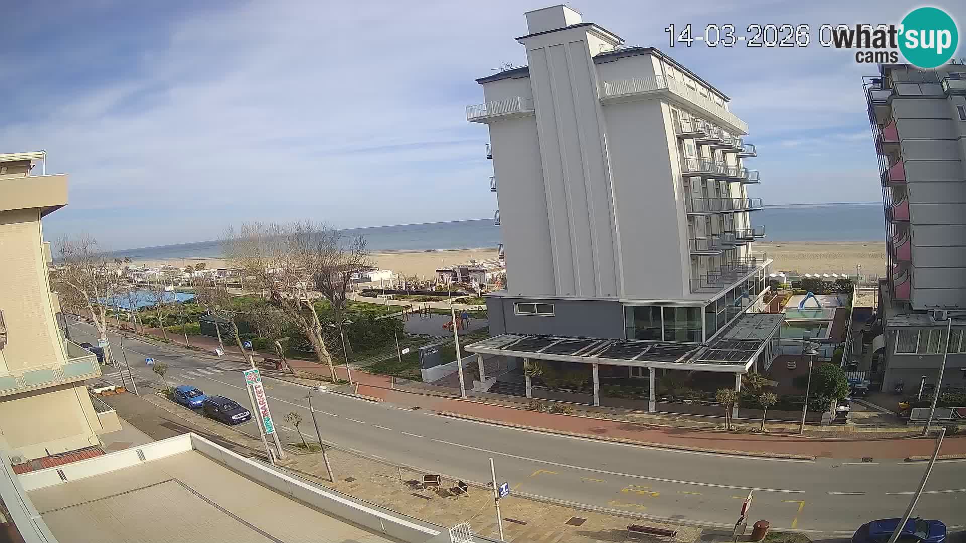 Riccione webcam plage et jardins La Malfa – Bagni Oreste plage 115