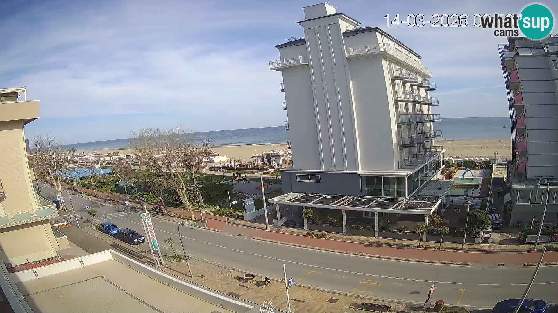 Riccione webcam playa y jardines La Malfa – Playa Bagni Oreste 115