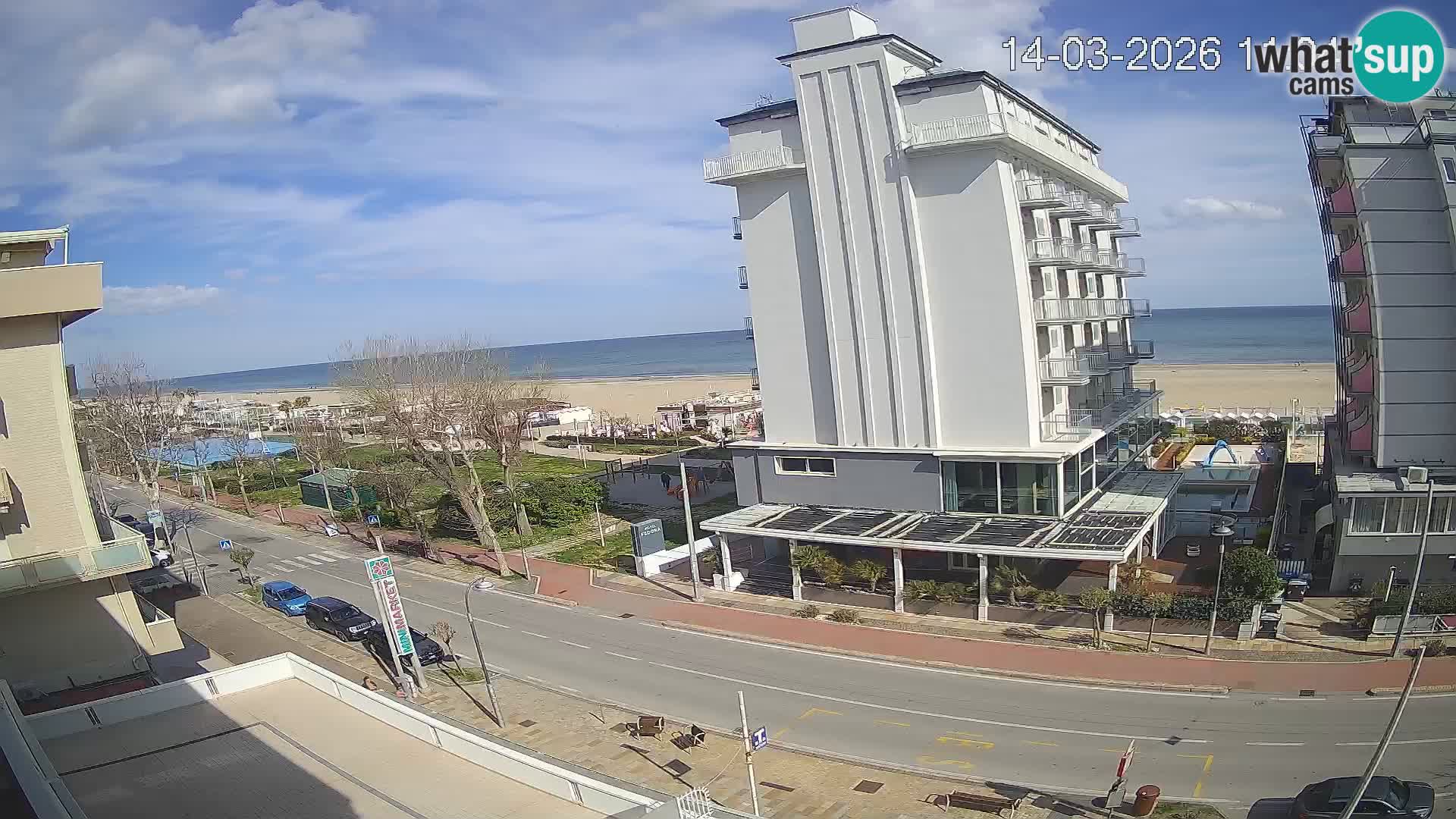 Riccione webcam spiaggia e giardini La Malfa – Bagni Oreste spiaggia 115