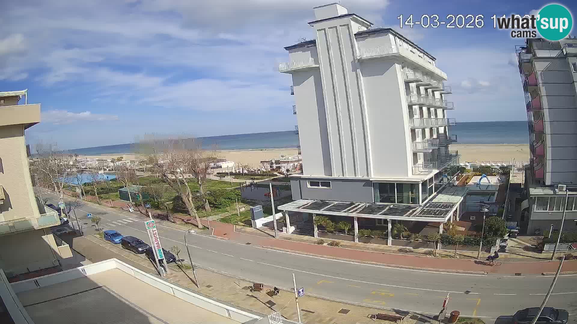 Riccione webcam playa y jardines La Malfa – Playa Bagni Oreste 115