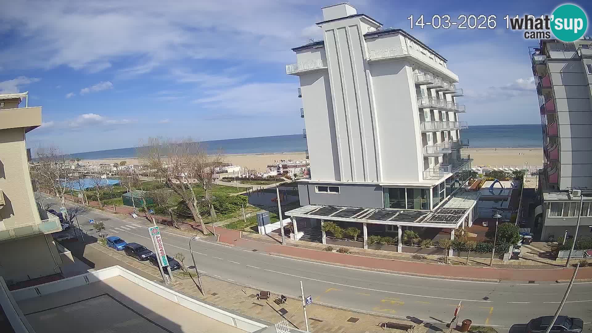 Plaža s spletno kamero Riccione in vrtovi La Malfa – plaža Bagni Oreste 115
