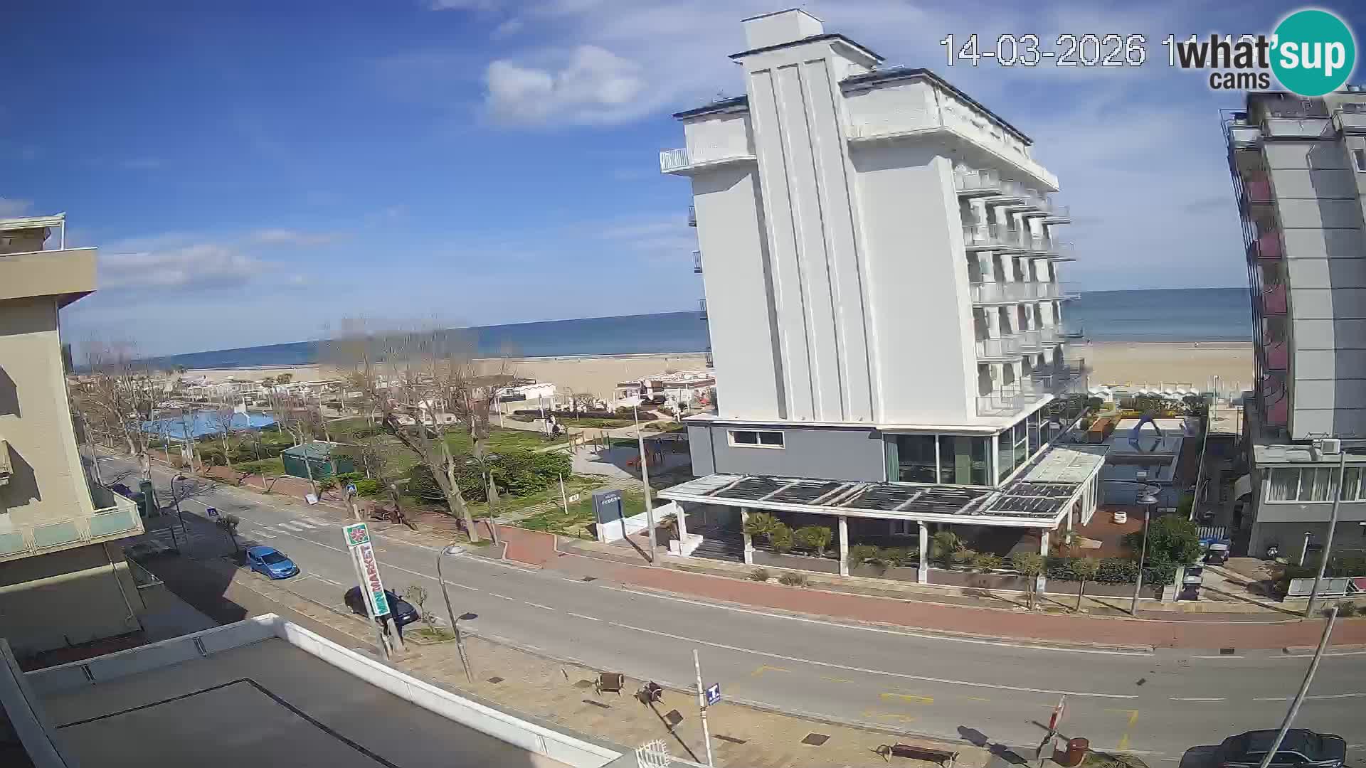 Riccione web kamera plaža i vrtovi La Malfa – plaža Bagni Oreste 115
