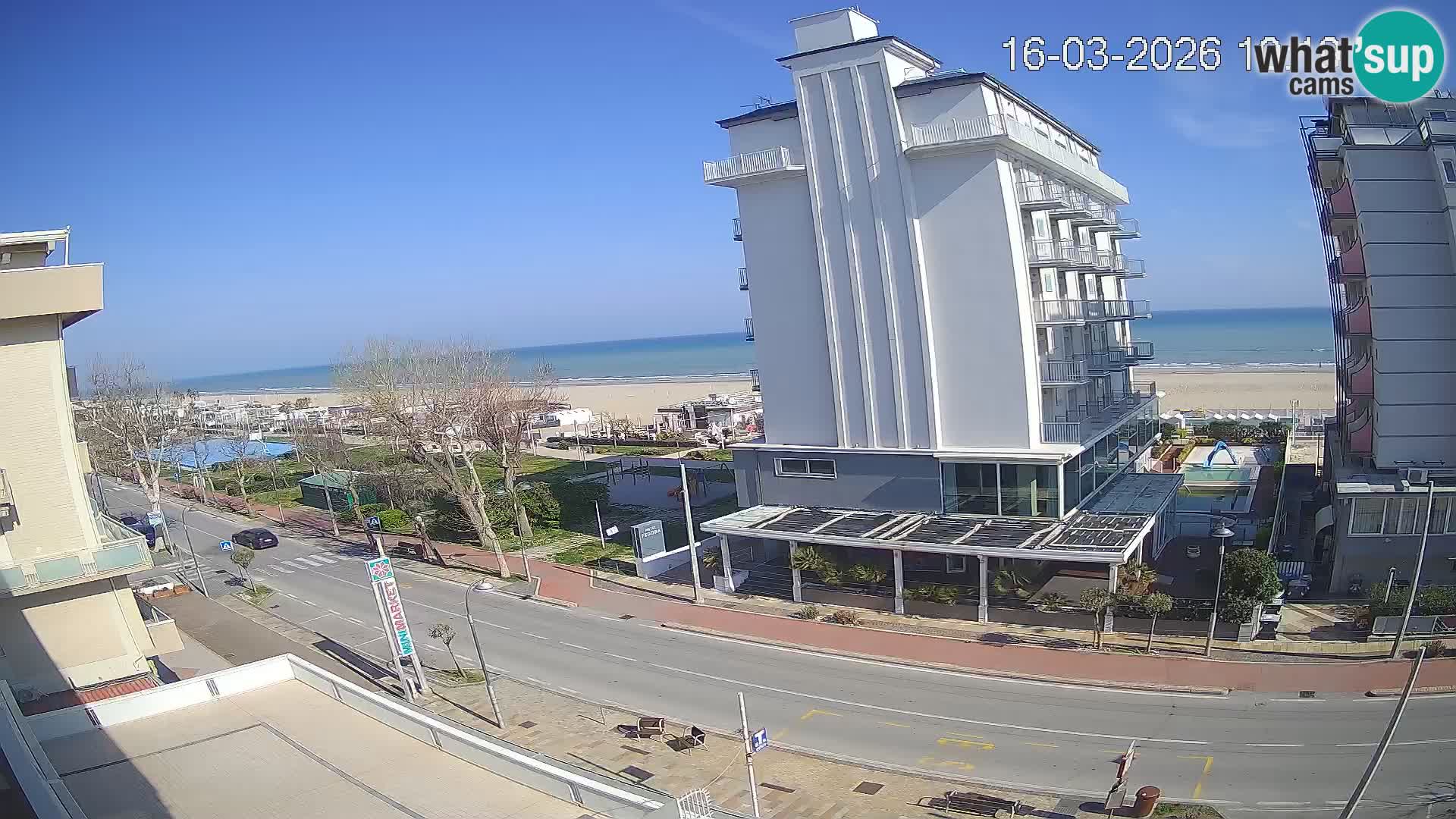 Riccione Webcam Strand und Gärten La Malfa – Bagni Oreste Strand 115