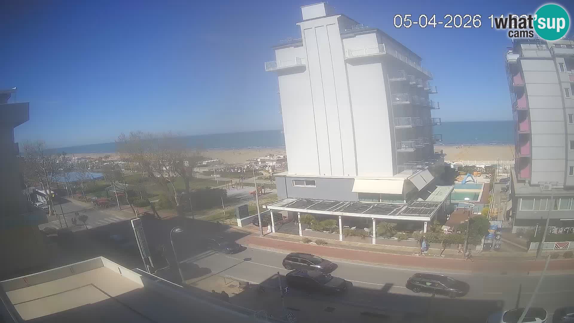 Plaža s spletno kamero Riccione in vrtovi La Malfa – plaža Bagni Oreste 115