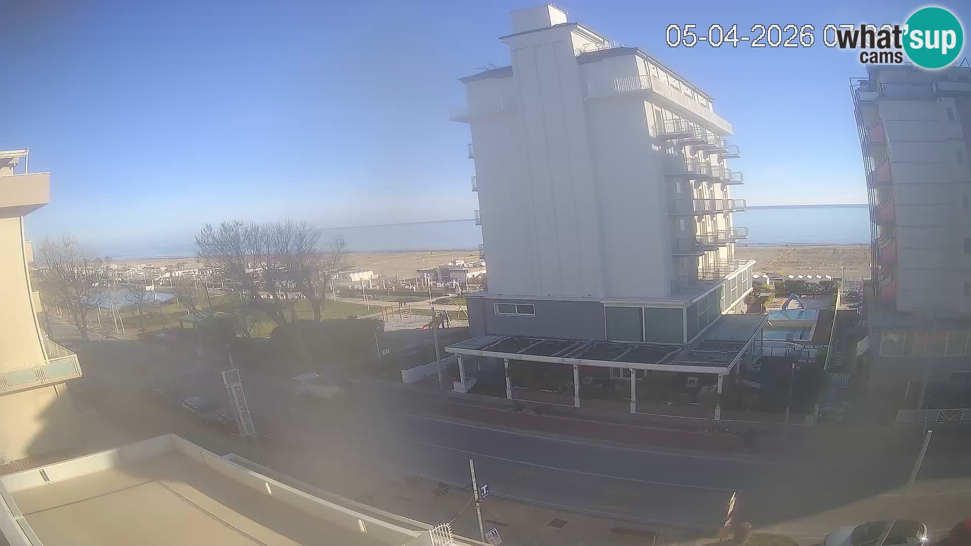 Riccione web kamera plaža i vrtovi La Malfa – plaža Bagni Oreste 115