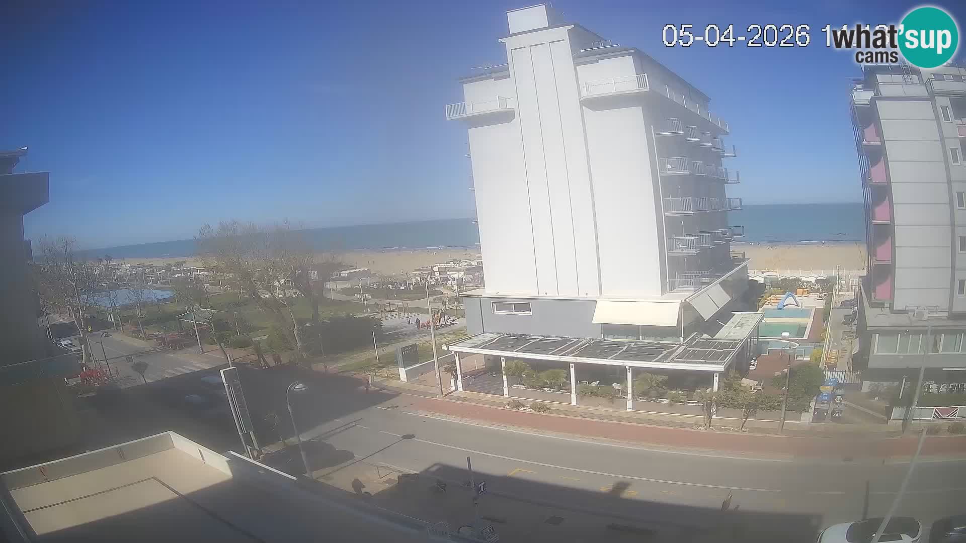 Riccione web kamera plaža i vrtovi La Malfa – plaža Bagni Oreste 115