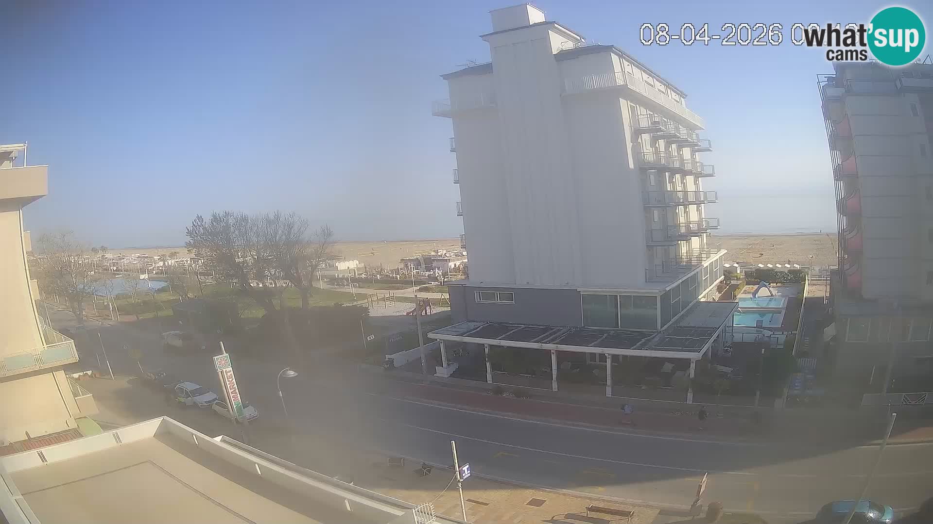 Riccione webcam plage et jardins La Malfa – Bagni Oreste plage 115