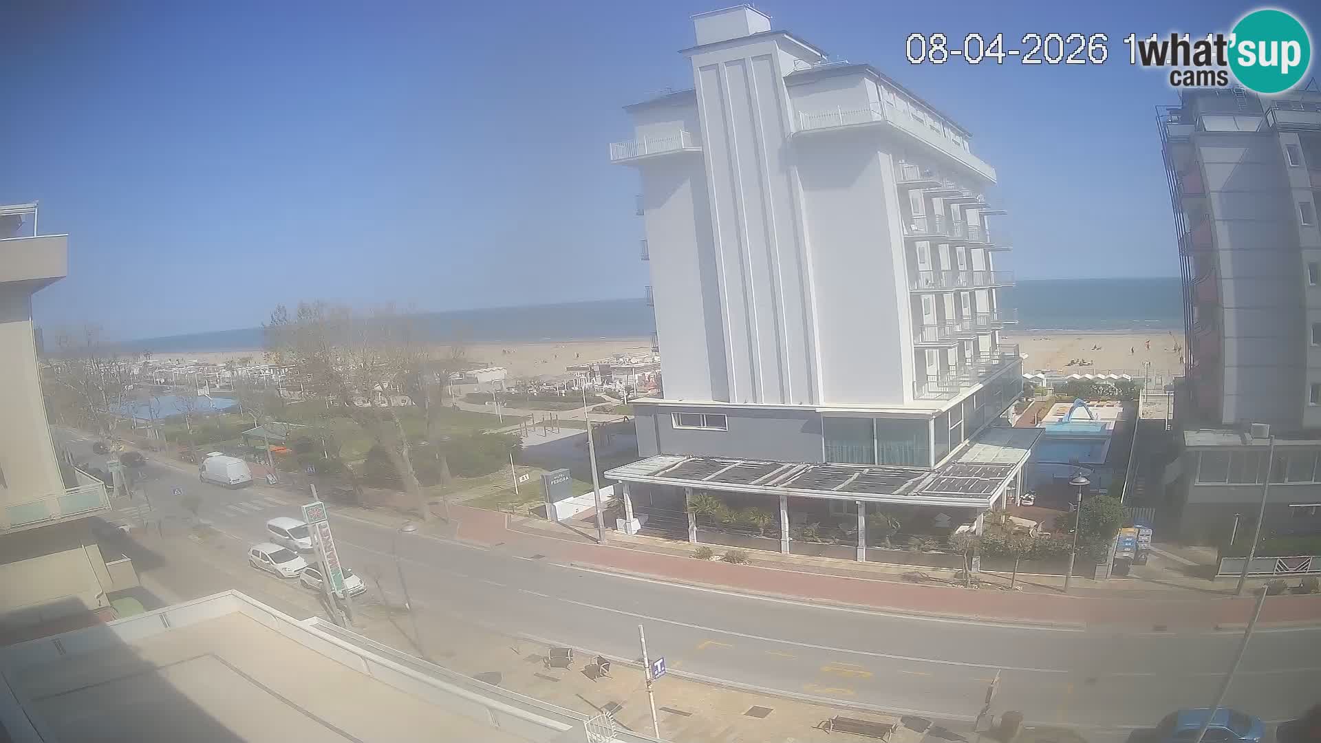 Riccione web kamera plaža i vrtovi La Malfa – plaža Bagni Oreste 115