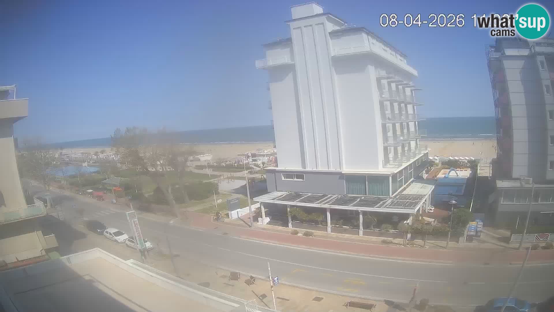 Plaža s spletno kamero Riccione in vrtovi La Malfa – plaža Bagni Oreste 115