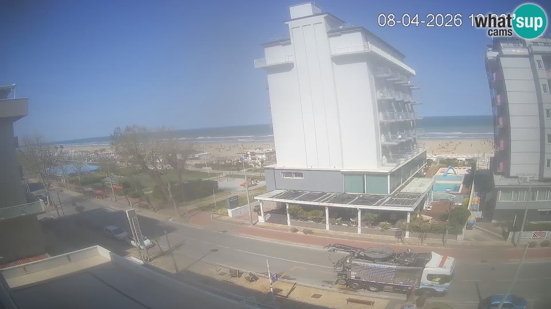 Riccione web kamera plaža i vrtovi La Malfa – plaža Bagni Oreste 115